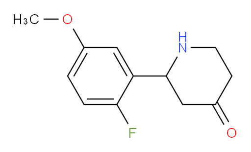 2-(2-fluoro-5-methoxyphenyl)piperidin-4-one