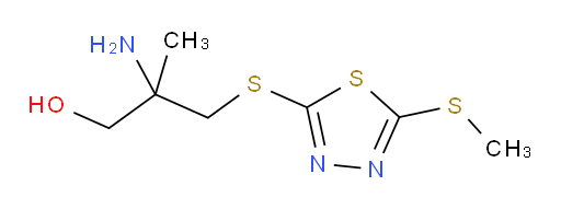 2-amino-2-methyl-3-((5-(methylthio)-1,3,4-thiadiazol-2-yl)thio)propan-1-ol