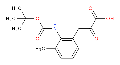 3-(2-((tert-butoxycarbonyl)amino)-3-methylphenyl)-2-oxopropanoic acid