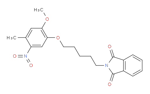 2-(5-(2-methoxy-4-methyl-5-nitrophenoxy)pentyl)isoindoline-1,3-dione