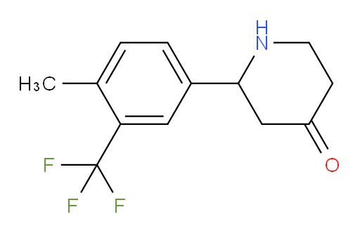 2-(4-methyl-3-(trifluoromethyl)phenyl)piperidin-4-one