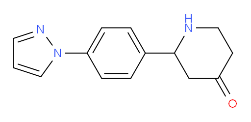2-(4-(1H-pyrazol-1-yl)phenyl)piperidin-4-one