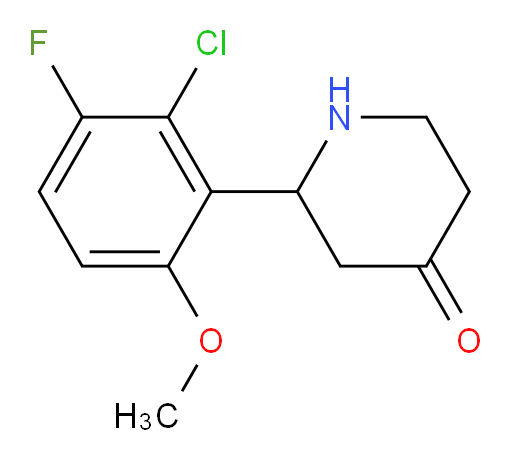 2-(2-chloro-3-fluoro-6-methoxyphenyl)piperidin-4-one
