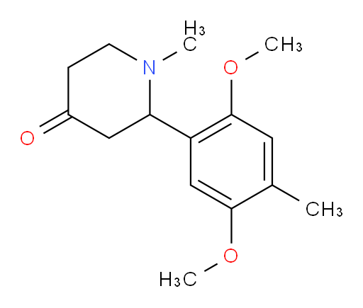 2-(2,5-dimethoxy-4-methylphenyl)-1-methylpiperidin-4-one
