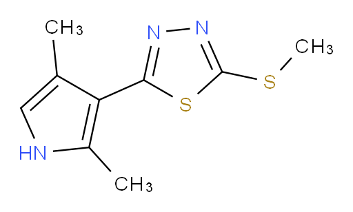 2-(2,4-dimethyl-1H-pyrrol-3-yl)-5-(methylthio)-1,3,4-thiadiazole
