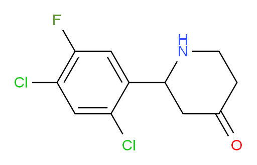 2-(2,4-dichloro-5-fluorophenyl)piperidin-4-one