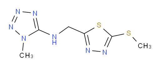 1-methyl-N-((5-(methylthio)-1,3,4-thiadiazol-2-yl)methyl)-1H-tetrazol-5-amine