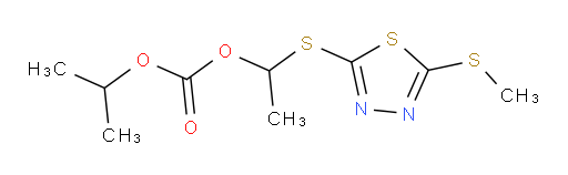 isopropyl (1-((5-(methylthio)-1,3,4-thiadiazol-2-yl)thio)ethyl) carbonate
