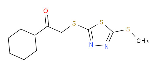 1-cyclohexyl-2-((5-(methylthio)-1,3,4-thiadiazol-2-yl)thio)ethanone