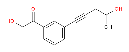 2-hydroxy-1-(3-(4-hydroxypent-1-yn-1-yl)phenyl)ethanone