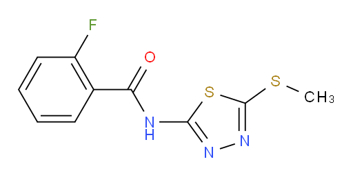 2-fluoro-N-(5-(methylthio)-1,3,4-thiadiazol-2-yl)benzamide