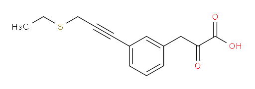 3-(3-(3-(ethylthio)prop-1-yn-1-yl)phenyl)-2-oxopropanoic acid
