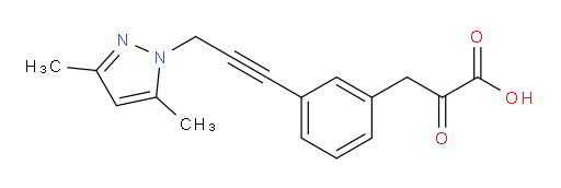 3-(3-(3-(3,5-dimethyl-1H-pyrazol-1-yl)prop-1-yn-1-yl)phenyl)-2-oxopropanoic acid