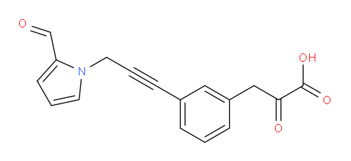 3-(3-(3-(2-formyl-1H-pyrrol-1-yl)prop-1-yn-1-yl)phenyl)-2-oxopropanoic acid