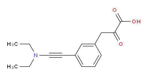 3-(3-((diethylamino)ethynyl)phenyl)-2-oxopropanoic acid