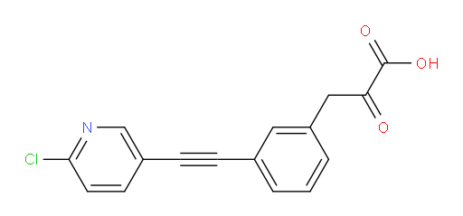3-(3-((6-chloropyridin-3-yl)ethynyl)phenyl)-2-oxopropanoic acid