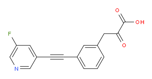 3-(3-((5-fluoropyridin-3-yl)ethynyl)phenyl)-2-oxopropanoic acid