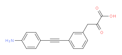 3-(3-((4-aminophenyl)ethynyl)phenyl)-2-oxopropanoic acid