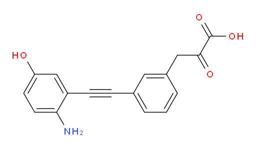 3-(3-((2-amino-5-hydroxyphenyl)ethynyl)phenyl)-2-oxopropanoic acid