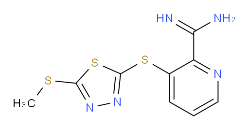 3-((5-(methylthio)-1,3,4-thiadiazol-2-yl)thio)picolinimidamide
