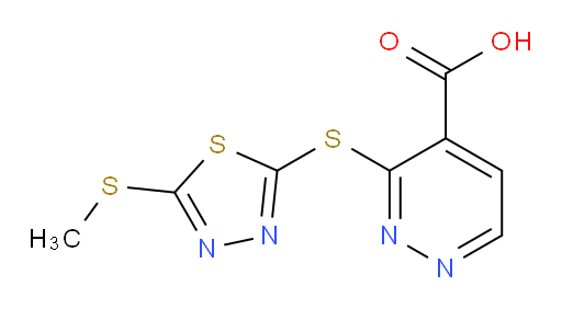 3-((5-(methylthio)-1,3,4-thiadiazol-2-yl)thio)pyridazine-4-carboxylic acid