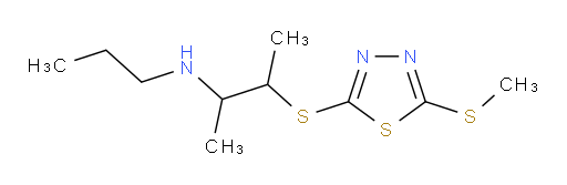 3-((5-(methylthio)-1,3,4-thiadiazol-2-yl)thio)-N-propylbutan-2-amine