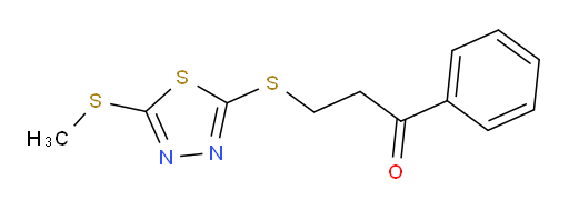 3-((5-(methylthio)-1,3,4-thiadiazol-2-yl)thio)-1-phenylpropan-1-one