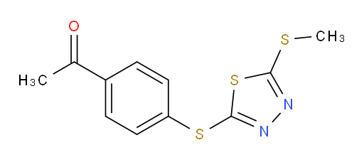1-(4-((5-(methylthio)-1,3,4-thiadiazol-2-yl)thio)phenyl)ethanone