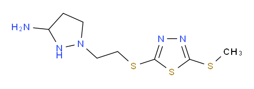 1-(2-((5-(methylthio)-1,3,4-thiadiazol-2-yl)thio)ethyl)pyrazolidin-3-amine