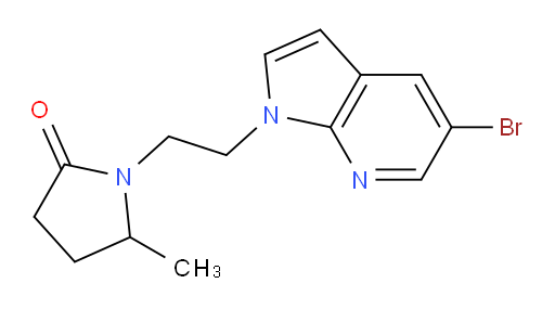 1-(2-(5-bromo-1H-pyrrolo[2,3-b]pyridin-1-yl)ethyl)-5-methylpyrrolidin-2-one