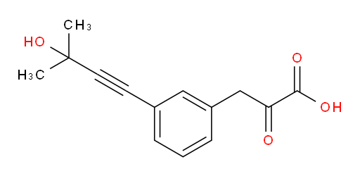 3-(3-(3-hydroxy-3-methylbut-1-yn-1-yl)phenyl)-2-oxopropanoic acid