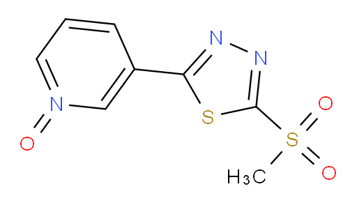 3-(5-(methylsulfonyl)-1,3,4-thiadiazol-2-yl)pyridine 1-oxide