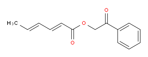 (2E,4E)-2-oxo-2-phenylethyl hexa-2,4-dienoate