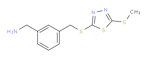 (3-(((5-(methylthio)-1,3,4-thiadiazol-2-yl)thio)methyl)phenyl)methanamine