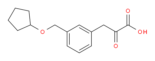 3-(3-((cyclopentyloxy)methyl)phenyl)-2-oxopropanoic acid