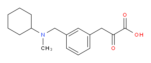 3-(3-((cyclohexyl(methyl)amino)methyl)phenyl)-2-oxopropanoic acid