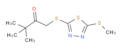 3,3-dimethyl-1-((5-(methylthio)-1,3,4-thiadiazol-2-yl)thio)butan-2-one