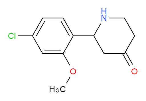 2-(4-chloro-2-methoxyphenyl)piperidin-4-one