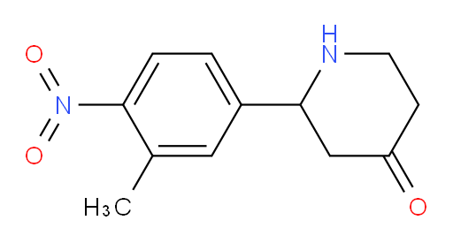 2-(3-methyl-4-nitrophenyl)piperidin-4-one