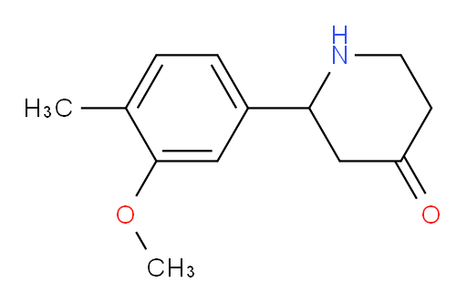 2-(3-methoxy-4-methylphenyl)piperidin-4-one