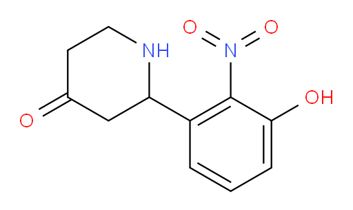 2-(3-hydroxy-2-nitrophenyl)piperidin-4-one