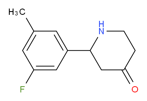 2-(3-fluoro-5-methylphenyl)piperidin-4-one