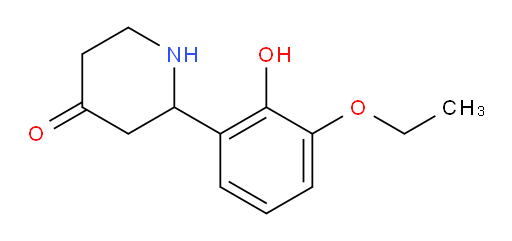 2-(3-ethoxy-2-hydroxyphenyl)piperidin-4-one