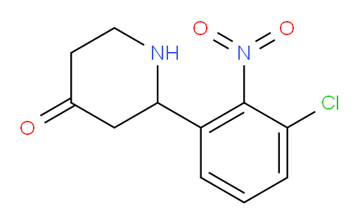 2-(3-chloro-2-nitrophenyl)piperidin-4-one