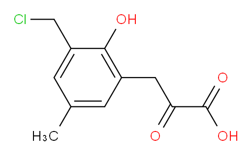3-(3-(chloromethyl)-2-hydroxy-5-methylphenyl)-2-oxopropanoic acid