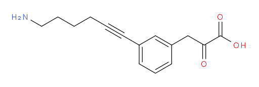 3-(3-(6-aminohex-1-yn-1-yl)phenyl)-2-oxopropanoic acid