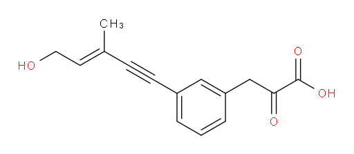 (E)-3-(3-(5-hydroxy-3-methylpent-3-en-1-yn-1-yl)phenyl)-2-oxopropanoic acid