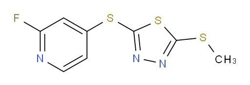 2-((2-fluoropyridin-4-yl)thio)-5-(methylthio)-1,3,4-thiadiazole