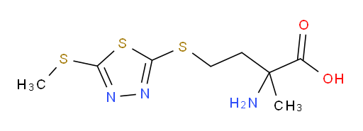 2-amino-2-methyl-4-((5-(methylthio)-1,3,4-thiadiazol-2-yl)thio)butanoic acid