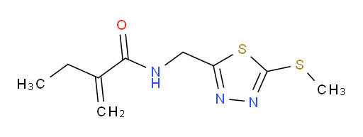 2-methylene-N-((5-(methylthio)-1,3,4-thiadiazol-2-yl)methyl)butanamide